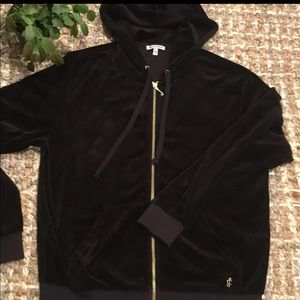 Juicy Couture black zip up hoodie size medium